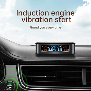 Wireless Tire Gauges Dashboard Windshield Car Tire Pressure Monitor System USB Solar Rechargeable <b>TPMS</b> - Product Image 3