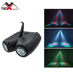 <span class=keywords><strong>Meixu</strong></span> 20W Motif Spot RGBW Strobe LED Faisceau Projecteur Lumière Double Tête Dirigeable Stage Lights - Product Image 2