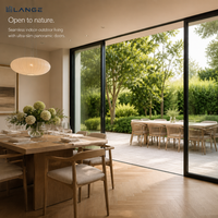 Porte coulissante panoramique en aluminium LANGE Impact Lift and Slide, résistante aux ouragans, à cadre étroit, personnalisée, sécurisée, pour maison