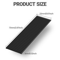 Radiateur en aluminium JEYI M.2 2280 NVMe avec dissipateur thermique en silicone pour SSD, refroidisseur de disque SSD, dissipateur thermique NVMe