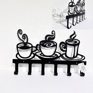 Coffee Modern Metal Hook Coat Hooks <strong>Hat</strong> Hooks Sign Hooks Coat Rack Laser Cut Wall Decor Mount Cloth Hanging Customizable Size - Product Image 1
