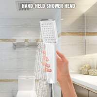 Colonne de douche LED réglable en acier inoxydable 304 chromé avec pommeau de pluie et jets massants