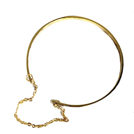 Gold Plated C Shape 925 Sterling Silver Anklet for Women