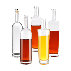 Venta al por mayor caliente Vodka Brandy botellas de vidrio de vino esmerilado botella de vodka 500ml, botella de vidrio de vodka, 200ML 500ML 750ML 1000ML licor <span class=keywords><strong>Bot</strong></span> - Product Image 6