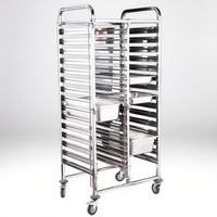 Grand chariot commercial de four rotatoire d'air chaud-système de support de cuisson/refroidissement d'acier inoxydable de mesure lourde