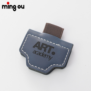 Personalized Leather Bookmarks Laser Engraving Retro PU Leather Magnetic Pen Clip Bookmark for Notebooks