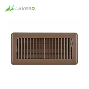 Lakeso OEM ODM Hvac 4*10 Floor Indoor Vent Air Register Grille Metal Vent Metal Air Vent Registers