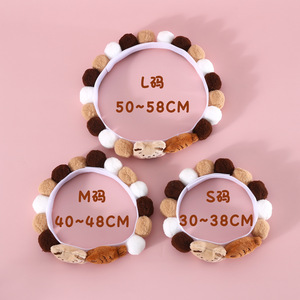 Collar de algodón para mascotas <span class=keywords><strong>2026</strong></span>, de tela de felpa, con campana, gorro de árbol de Navidad, babero colorido para gatos y perros, cadena decorativa, para todas las estaciones y festividades - Product Image 4