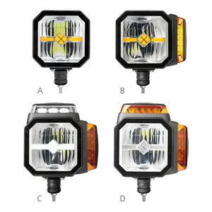 Melhor preço Luz LED quadrada para carro, caminhão, montagem de para-choques, 2 LEDs, 55W, luz de trabalho, 6 polegadas, ideal para trabalhar