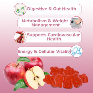 Gomitas de Vinagre de Sidra de Manzana con Folato y Vitamina B12, Suplemento para Aumentar la Energía y Apoyar la Digestión, Sin OMG, Sabor Natural a Manzana, Venta al por Mayor - Product Image 3