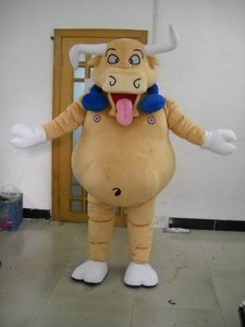 Disfraces de Mascota de Buey/Vaca/Toro de Primera Calidad en Color Marrón Claro con Gran Barriga, Disfraces de Mascota Personalizados para Adultos - Product Image 4