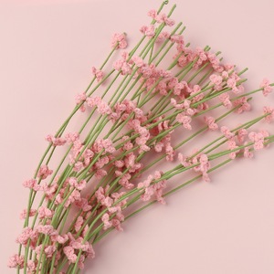 Bouquet de fleurs fraîches préservées, fait main, au crochet, transfrontalier, avec radix ophiopogonis, en fil tricoté, pour le Nouvel An et le Printemps - Product Image 4