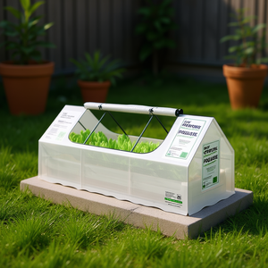 Mini serre Proluste 8x135cm en polycarbonate pour petits espaces, structure en aluminium facile à assembler - Product Image 2