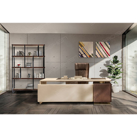 Bureau de direction moderne en pierre, design tendance, avec assemblage facile et plateau en maille – Bureau informatique pour PDG/Directeur, garantie 3 ans