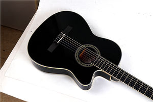 <span class=keywords><strong>Guitarra</strong></span> Clásica de viaje, cuerda de nailon, corte fino, 39 pulgadas, precio de fábrica, oem - Product Image 2