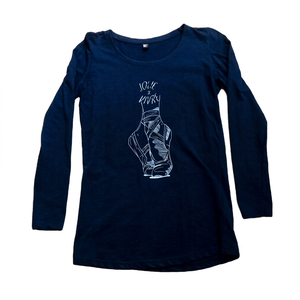 เสื้อยืดแขนยาวผู้หญิงไซส์ใหญ่ ผ้าเจอร์ซีย์คอตตอน 100% สวมใส่สบาย น้ำหนักเบา ระบายอากาศดี เป็นมิตรกับสิ่งแวดล้อม แห้งเร็ว มีโลโก้ - Product Image 1