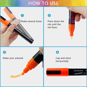 Ensemble de 8 stylos effaçables à l'encre de <span class=keywords><strong>craie</strong></span> lavable Chalktastic, marqueurs de tableau noir à la <span class=keywords><strong>craie</strong></span> liquide pour enfants - Product Image 5