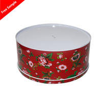 Boîte de conserve ronde pour aliments avec impression personnalisée en gros Boîte de rangement pour gâteau à la crème Bonbons Desserts Boîte de conserve pour biscuits Emballage en métal
