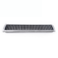Diffuseur de ventilation rectangulaire mural en alliage d'aluminium blanc moderne à double déflection pour CVC, grille conventionnelle extérieure