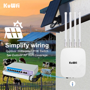 <span class=keywords><strong>Switch</strong></span> <span class=keywords><strong>PoE</strong></span> <span class=keywords><strong>Gigabit</strong></span> da Esterno KuWFi 8+2 Porte 1000Mbps, Livello IP66, Porta AI Watchdog, 8 Porte 100Mbps, 2 Porte Uplink 1000Mbps - Product Image 6