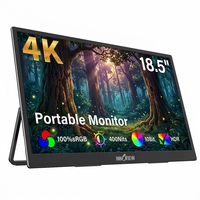 Écran portable IPS de 18,5 pouces 4K UHD 3840X2160 HDR avec filtre anti-lumière bleue pour une utilisation professionnelle et de divertissement