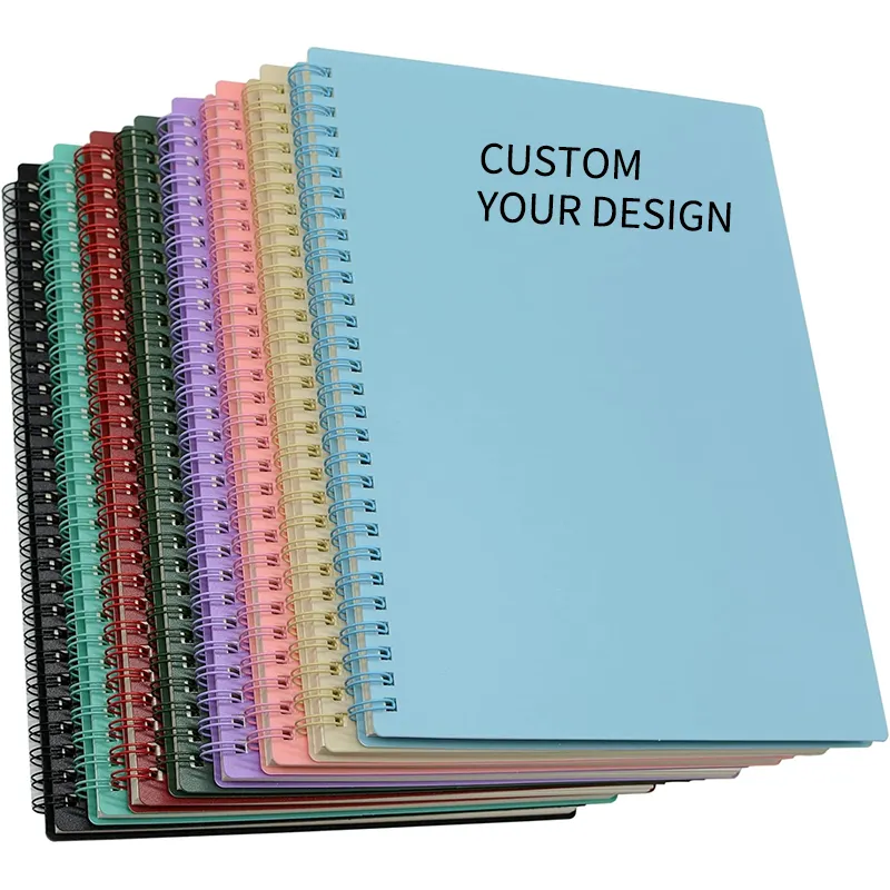 Caderno espiral personalizado para livro de fotos, logotipo personalizado colorido à prova d'água, capa dura, personalizado