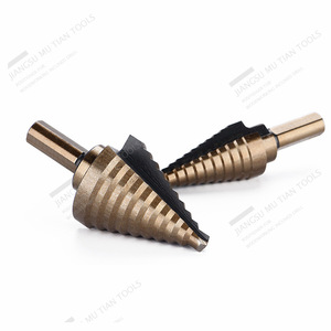 Image Step <b>Drill</b> <b>Bit</b> 5pc Set Triangular Shank Gold Finish Metal Drilling - Product Image 3