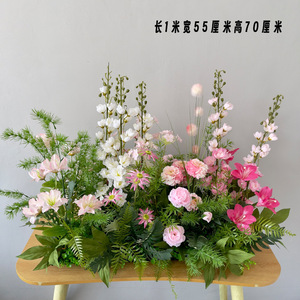 Mixed <b>Artificial</b> Flowers Arrangement Handmade Plant High Simulation Wedding Centerpiece 100cmx55cmx70cm Natural Style - Product Image 5