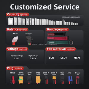 FPV 드론 7 '8' 10 '리포 배터리 6S 8S 22.2V 5200mAh 6000mAh 7500mAh 8000mAh 9500mAh 60C 80C 100C (XT60 XT90 포함) - Product Image 5
