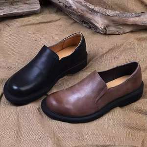 Zapatos de Cuero Transpirables con Plantilla Acolchada y Suela Flexible, Zapatos de Moda para Hombre, Zapatos Casuales - Product Image 4