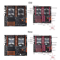 Carte mère double socket DDR4 South China Gold X99-F8DPLUS avec processeur E5-2696v3, nouvelle combinaison serveur de bureau