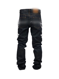 Jeans pour hommes, jeans de luxe Hip Hop de la marque AM, pantalons pour hommes, denim skinny, imprimé oiseau Y2K, jeans en denim de marque de créateur de haute qualité pour hommes - Product Image 5