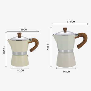Cafetière Moka Classique Premium en Aluminium 1/3/6 Tasses Portable OEM Italienne pour la Maison et les <span class=keywords><strong>Cafés</strong></span> - Product Image 6