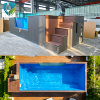 Piscina Contenedor Calefactada de 20 pies con Sistema de Filtración para Nadar en Invierno en el Patio Trasero