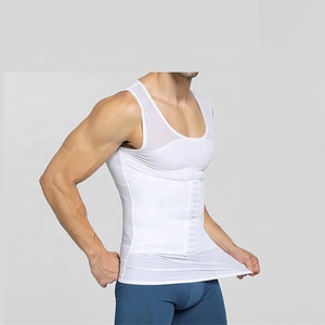 Camicia a compressione da uomo ad alta elasticità Shapewear per il controllo dell'addome del torace canotta per postura correttiva del ventre - Product Image 2