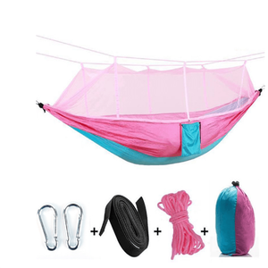Hot Selling Outdoor Waterproof Parachute Nylon Camping <strong>Hammock</strong> with Mosquito <strong>Net</strong> - Product Image 2