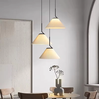 Lustre moderne en fibre et tissu, luminaire suspendu pour table de salle à manger, petite suspension à tête unique pour intérieur