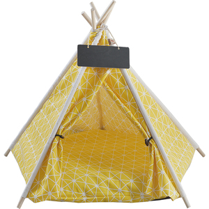 Pet Teepee <strong>Dog</strong> Canvas Cat <strong>Bed</strong> Portable <strong>Dog</strong> Teepee Tents Washable Pet Houses - Product Image 4
