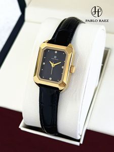 New stylish and compact quartz women's watch with rhinestone <b>square</b> strap and water-resistant feature for girls' wrists - Product Image 1