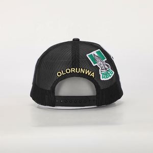 Gorra de camionero de malla de cuero PU con logotipo bordado de 5 paneles, personalizada OEM de alta calidad, para ciclismo y pesca, moda de verano, certificación BSCI - Product Image 5