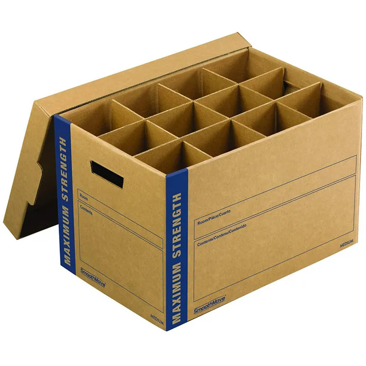 Teller und Glas Moving Teiler Kissen Schaum Papier Verpackung Box Für Bier Wein Flasche