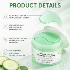 Patchs Hydrogel OEM Marque Privée <span class=keywords><strong>pour</strong></span> <span class=keywords><strong>les</strong></span> <span class=keywords><strong>Yeux</strong></span>, Masque Apaisant à la Lavande, Patchs Gel Sous <span class=keywords><strong>les</strong></span> <span class=keywords><strong>Yeux</strong></span> Anti-Poches, Anti-Cernes et Anti-Rides, 60 Pièces - Product Image 2