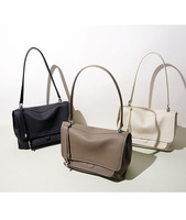 Sac à bandoulière en cuir véritable grainé personnalisé avec logo de luxe, sac à main pour femme, luxe discret