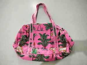 Sac de voyage de luxe fait main pour week-end, en coton imprimé à la main, matelassé, grande capacité, durable, pour le sport, les voyages, la salle de sport, le yoga - Product Image 3