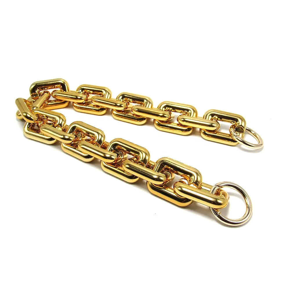 Gold Plated Plastic Bag Strap Chain Handbag Accessories Acrylic Handle Purse Strap Bag Handbag Chains