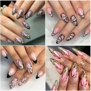 2 Piezas de Impresionantes Pegatinas de <span class=keywords><strong>Uñas</strong></span> con Alas de Mariposa Negras, Elegantes Diseños de <span class=keywords><strong>Uñas</strong></span> de Primavera, Láminas Autoadhesivas 3D, Decoraciones <span class=keywords><strong>para</strong></span> Arte de <span class=keywords><strong>Uñas</strong></span> - Product Image 5