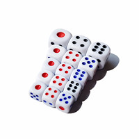 Dés à points rouges en acrylique de 12 mm pour les jeux de rôle et l'enseignement