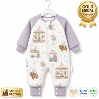 Fabricante al por Mayor de Pijamas de Bambú y Algodón para Bebés, Certificados OEKO-TEX y BSCI, 6 Capas, Precio de Fábrica, OEM/ODM