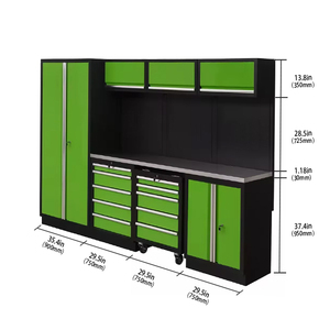 Tủ dụng cụ gara JZD giá rẻ, làm bằng thép kim loại, có ngăn kéo, bàn làm việc kèm dụng cụ - Product Image 2
