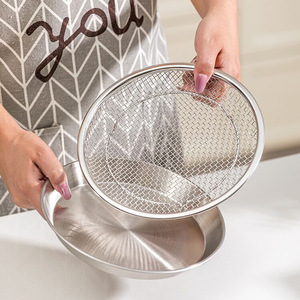 Rejilla para freidora de aire, rejilla para asar, bandeja de filtro de aceite, cesta de acero inoxidable para filtrar agua de frutas y verduras, para pasta y patatas fritas, utensilio de cocina - Product Image 4